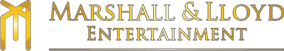 A green banner with gold lettering that says " hall of entertaiment ".